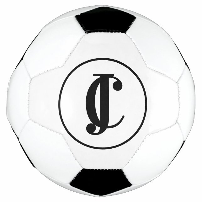Ballon De Foot Deux initiales monogrammes (Devant)