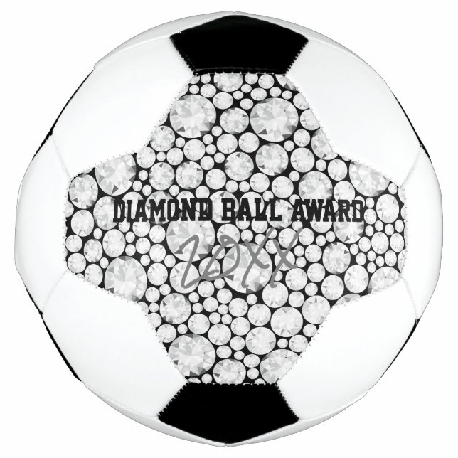 Ballon De Foot Diamond Ball Soccer Award Année Gemmes sportives (Devant)