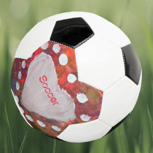 Ballon De Foot Doigt peint Coeur Blanc Multicolore