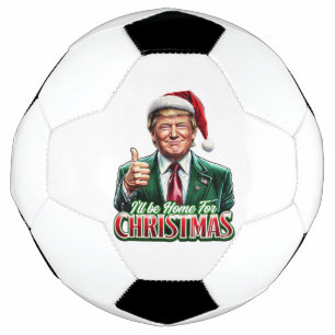 Ballon De Foot Donald Trump Noël Le chapeau du Père Noël monte