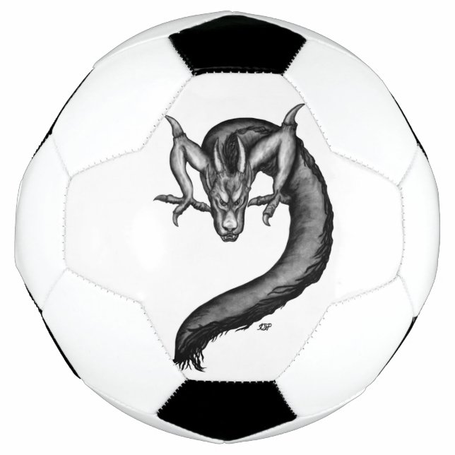 Ballon De Foot Dragon en style tatouage (Devant)