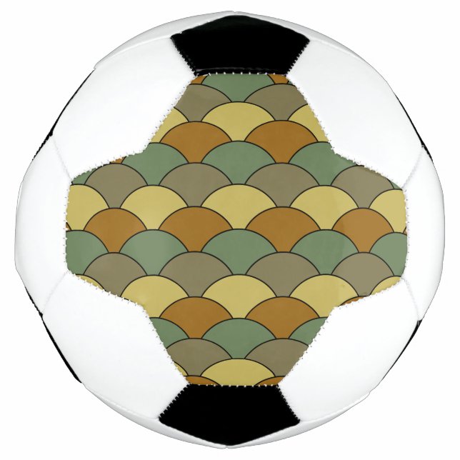 Ballon De Foot Dragon Scales, Fans, Waves, Seigaiha, Camouflage (Devant)