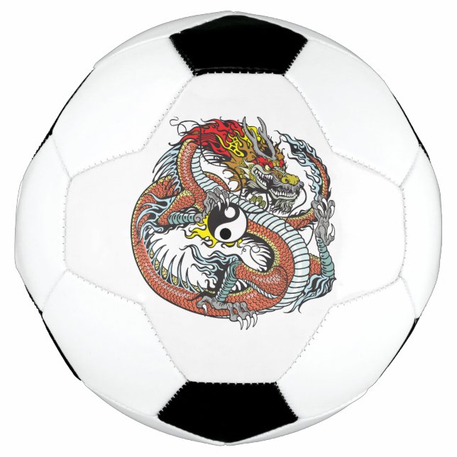 Ballon De Foot dragon tenant yin yang (Devant)