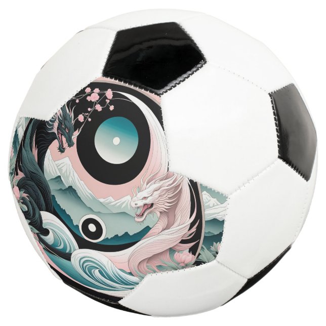Ballon De Foot Dragons Floral Mountain Rose Sage Turquoise (3/4)