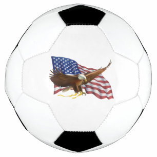 Ballon De Foot Drapeau américain et aigle