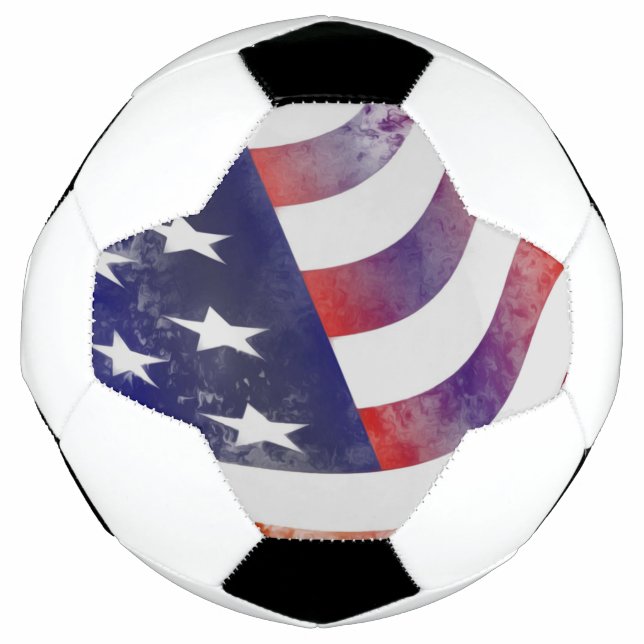 Ballon De Foot Drapeau américain grunge (Devant)