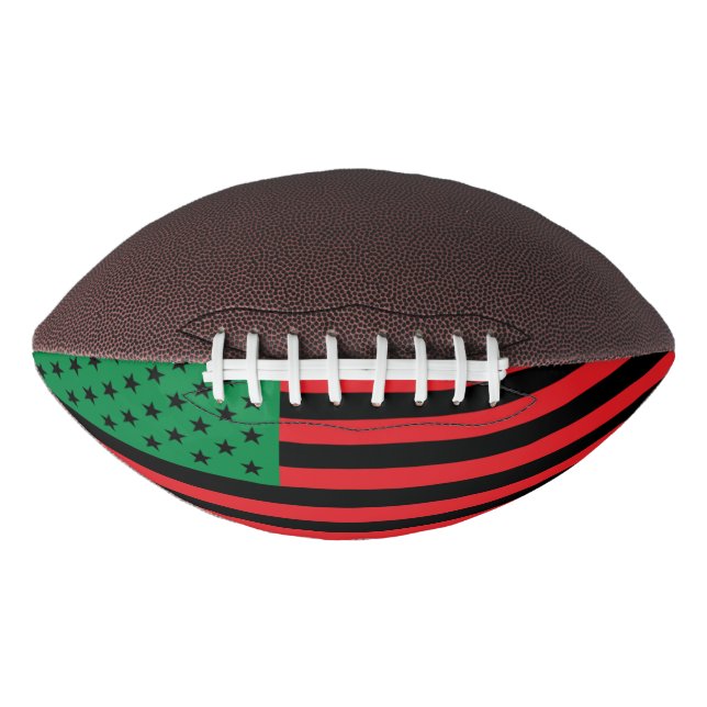 Ballon De Foot Drapeau américain rouge noir et vert (Devant)