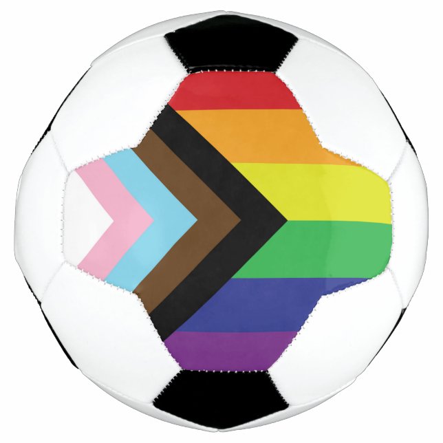 Ballon De Foot Drapeau arc-en-ciel gay pride progressiste LGBTQIA (Devant)