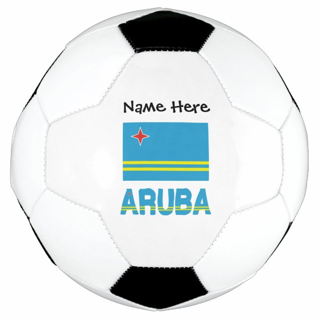 Ballon De Foot Drapeau Aruba Aruba Personnalisé (Devant)