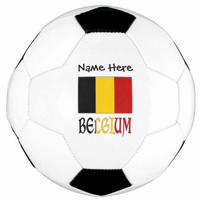 Ballon De Foot Drapeau belge et personnalisé (Devant)