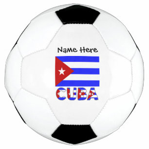 Ballon De Foot Drapeau cubain Cuba Bleu clair Nom personnalisé