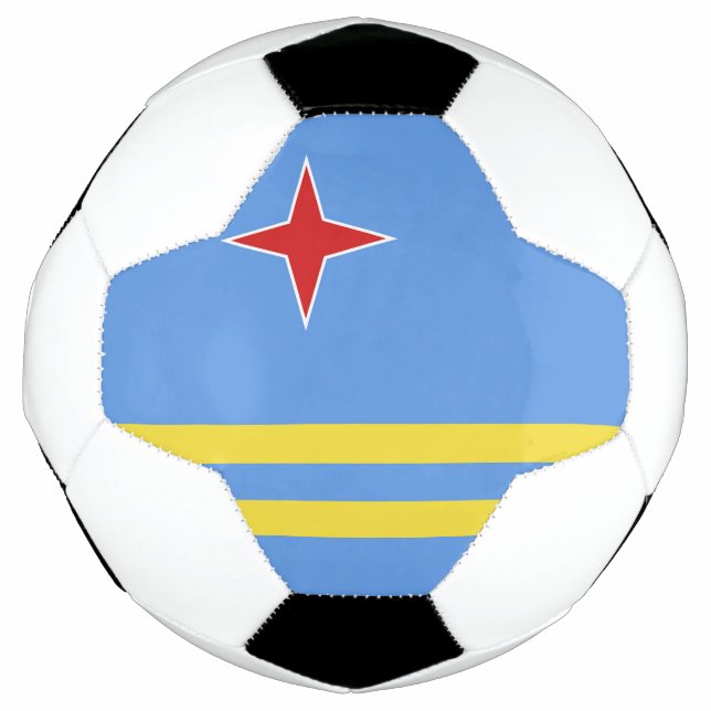 Ballon De Foot Drapeau d'Aruba (Devant)