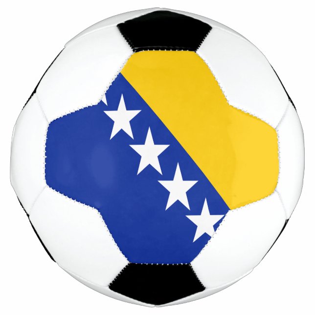 Ballon De Foot Drapeau de Bosnie-Herzégovine patriotique (Devant)