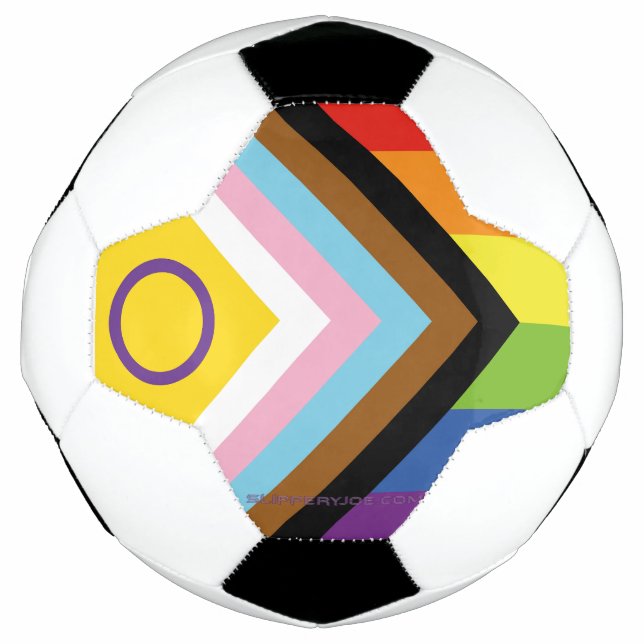 Ballon De Foot Drapeau de fierté intersexe de SlipperyJoe's fond  (Devant)