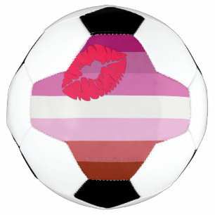 Ballon De Foot Drapeau de fierté lesbienne au rouge à lèvres Slip