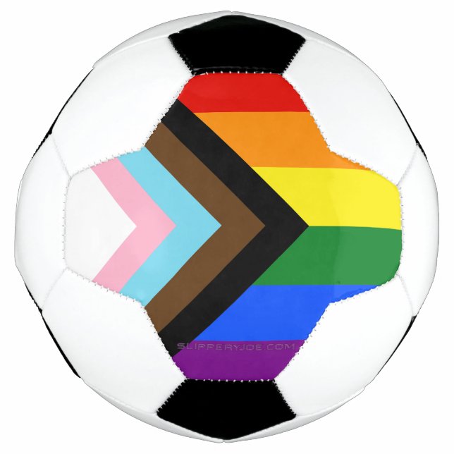 Ballon De Foot Drapeau de fierté Progress Pride de SlipperyJoe si (Devant)