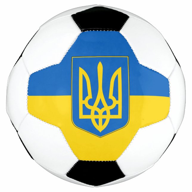 Ballon De Foot Drapeau de football patriotique avec Ukraine (Devant)