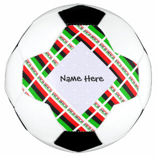 Ballon De Foot Drapeau de la diaspora afro-américaine en mosaïque