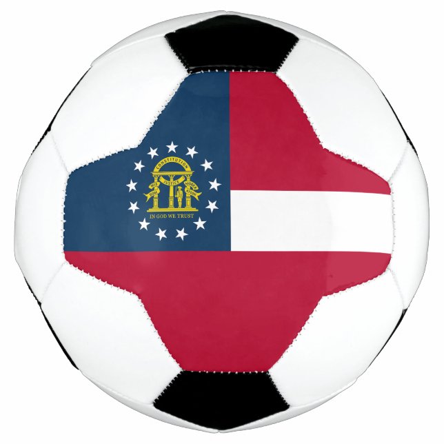 Ballon De Foot Drapeau de l'État de Géorgie (Devant)