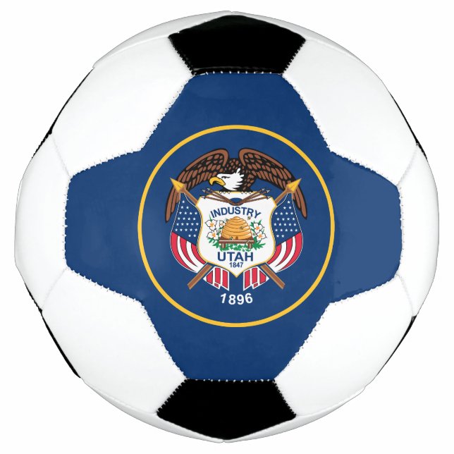 Ballon De Foot Drapeau de l'État de l'Utah (Devant)