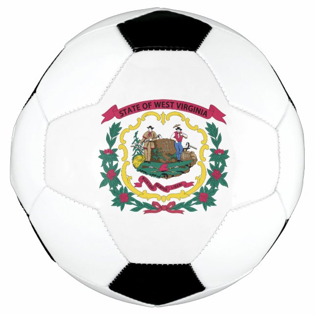 Ballon De Foot Drapeau de l'État de Virginie-Occidentale (Devant)