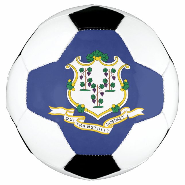 Ballon De Foot Drapeau de l'État du Connecticut (Devant)