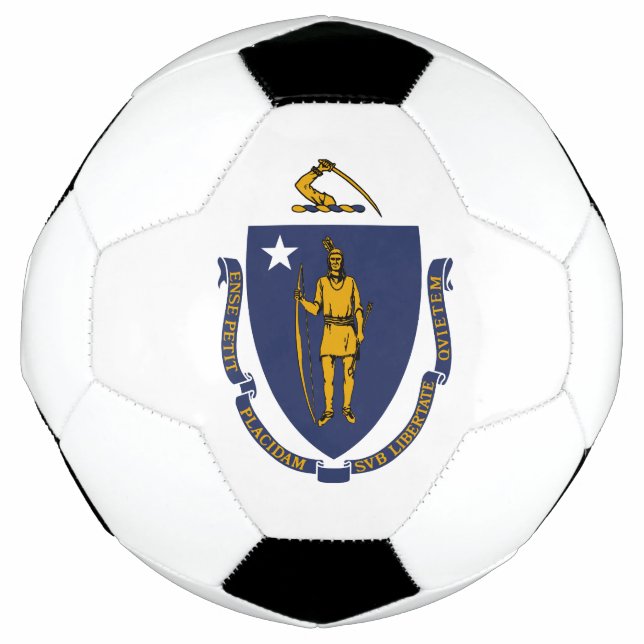 Ballon De Foot Drapeau de l'État du Massachusetts (Devant)