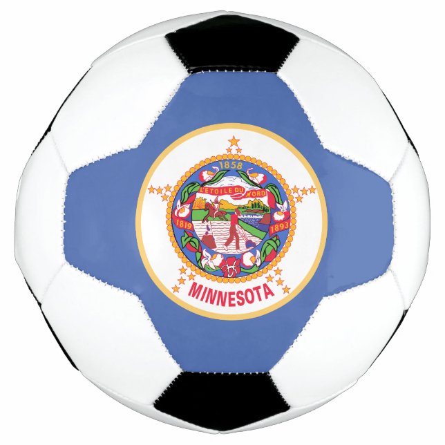Ballon De Foot Drapeau de l'État du Minnesota (Devant)