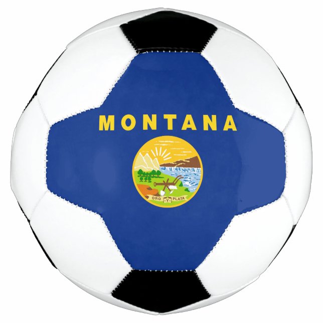 Ballon De Foot Drapeau de l'État du Montana (Devant)