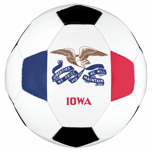 Ballon De Foot Drapeau de l'Iowa (Devant)