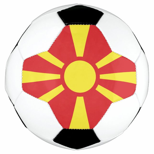 Ballon De Foot Drapeau de Macédoine du Nord (Devant)