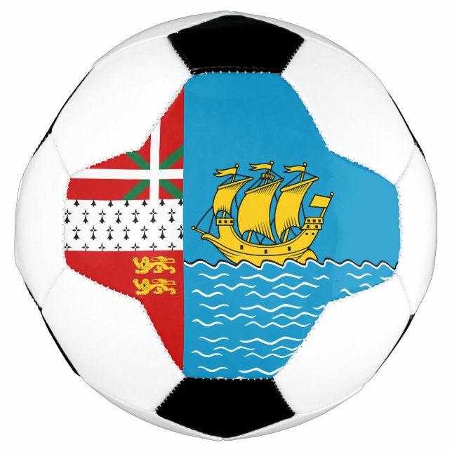 Ballon De Foot Drapeau de Saint-Pierre-et-Miquelon (Devant)
