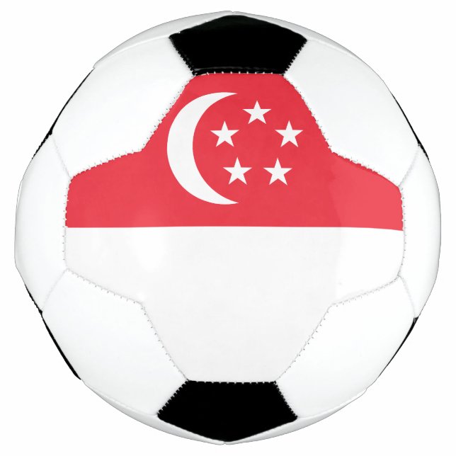 Ballon De Foot Drapeau de Singapour (Devant)