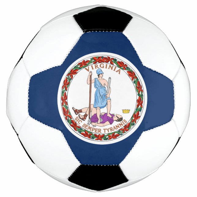 Ballon De Foot Drapeau de Virginie (Devant)