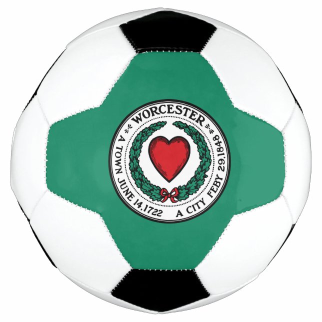 Ballon De Foot Drapeau de Worcester, Massachusetts  (Devant)