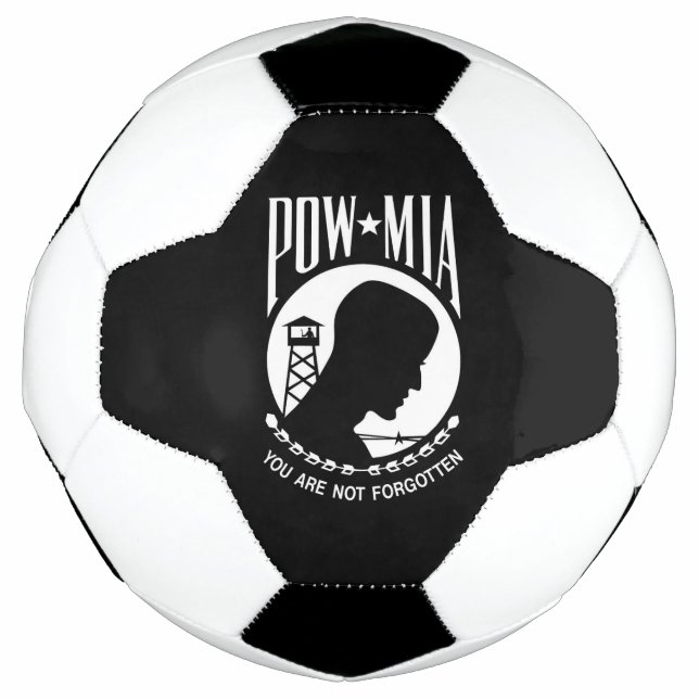 Ballon De Foot Drapeau des POW MIA : Soldats disparus de la guerr (Devant)
