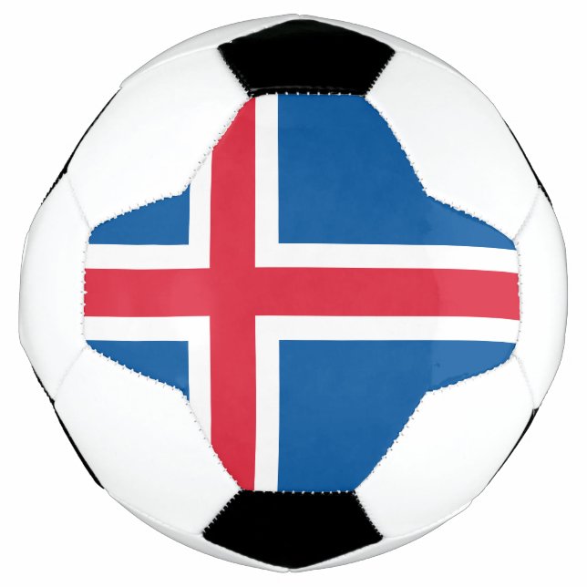 Ballon De Foot Drapeau d'Islande (Devant)