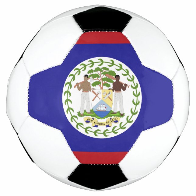 Ballon De Foot Drapeau du Belize (Devant)