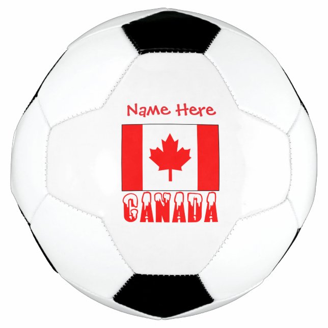 Ballon De Foot Drapeau du Canada Personnalisé (Devant)