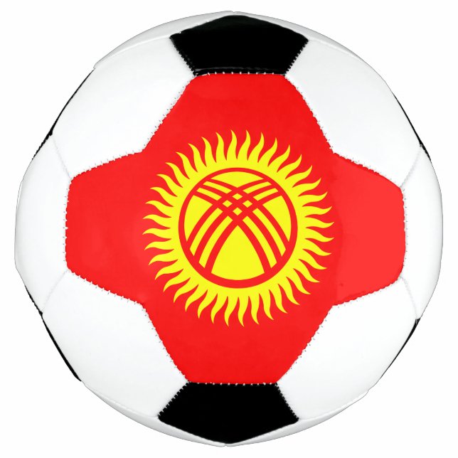 Ballon De Foot Drapeau du Kirghizistan (Devant)