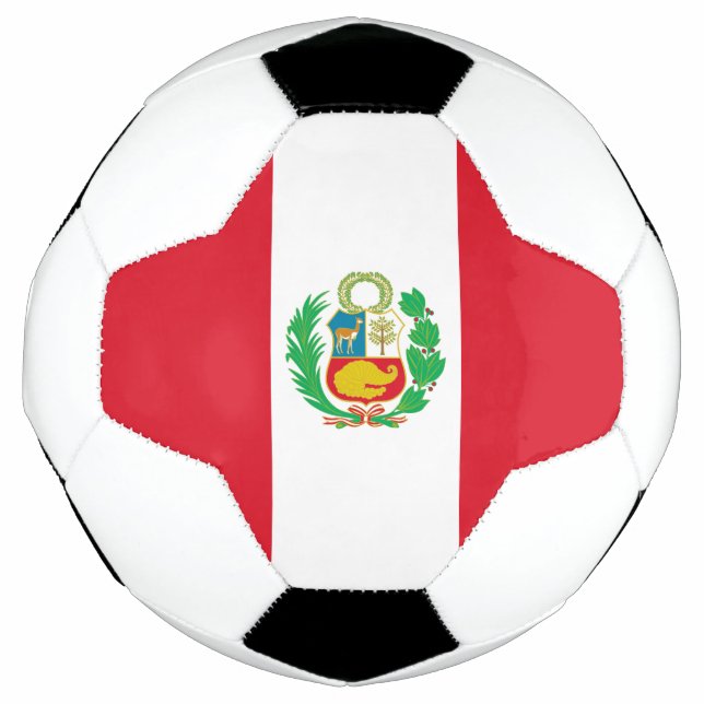 Ballon De Foot Drapeau du Pérou (Devant)