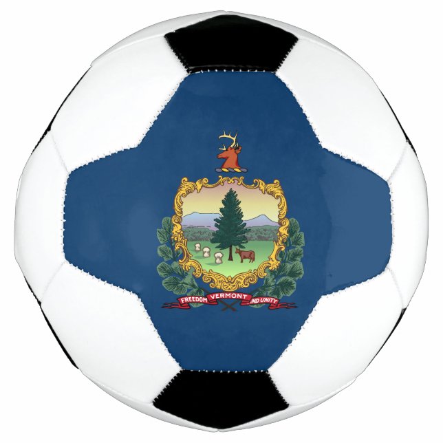 Ballon De Foot Drapeau du Vermont (Devant)
