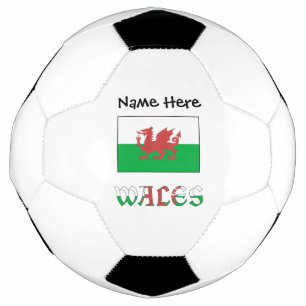 Ballon De Foot Drapeau gallois du Pays de Galles nom personnalisé