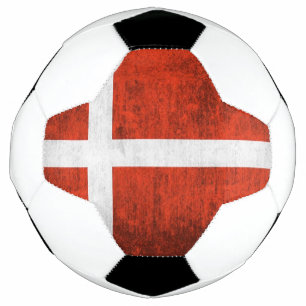 Ballon De Foot Drapeau Grunge Du Danemark