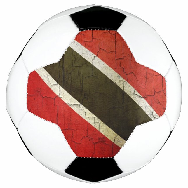 Ballon De Foot Drapeau Grunge Trinité-Et-Tobago (Devant)