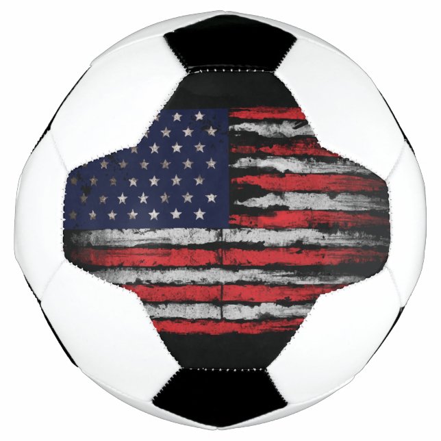 Ballon De Foot Drapeau Grunge U.S.A (Devant)