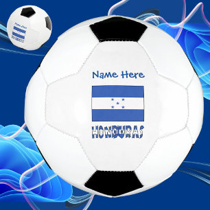 Ballon De Foot Drapeau Hondurien Personnalisé Nom Bleu Honduras 