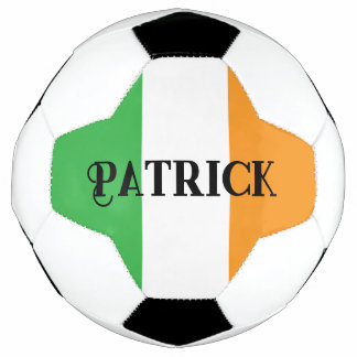 Ballon De Foot Drapeau irlandais Nom personnalisé Vert et orange