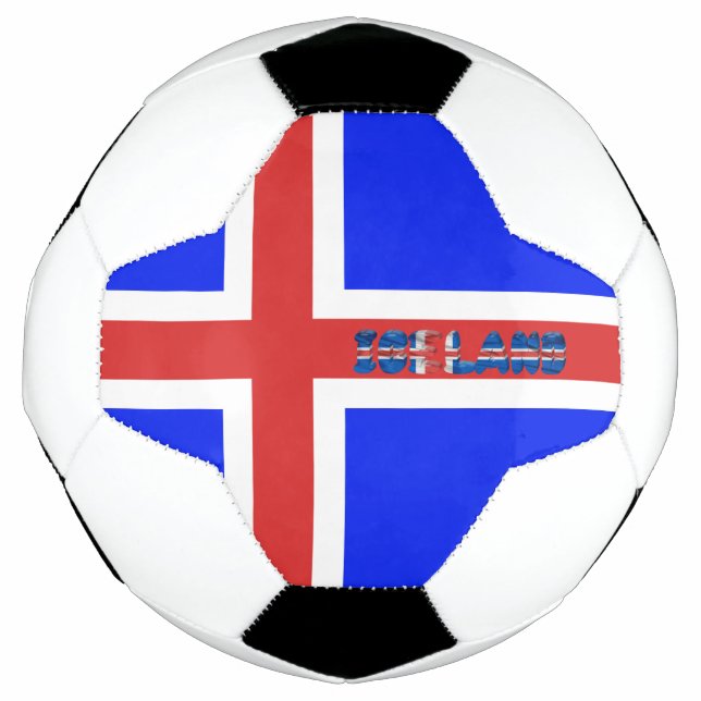 Ballon De Foot Drapeau islandais (Devant)