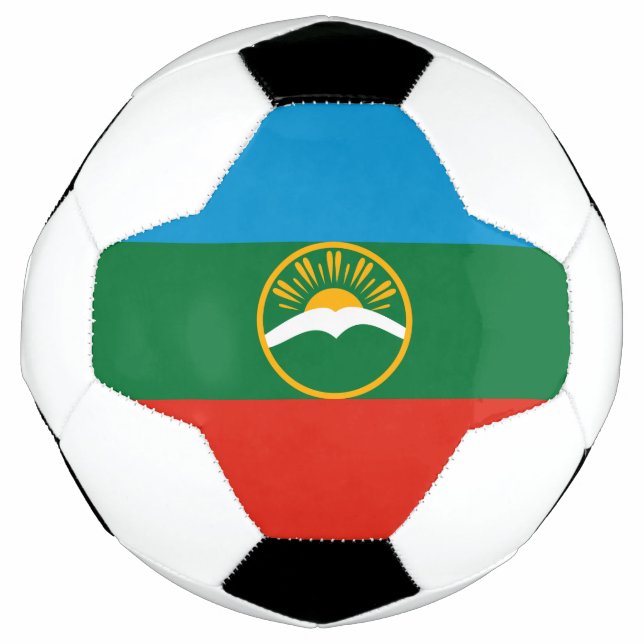 Ballon De Foot Drapeau Karachay Cherkessia (Devant)